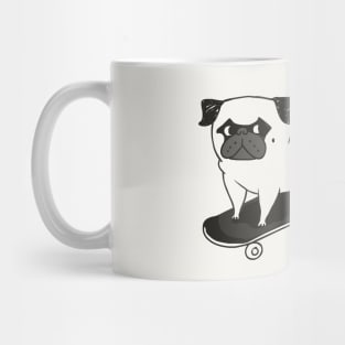 Skateboarding Pug Mug